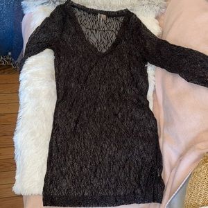 bke large sheer lace top